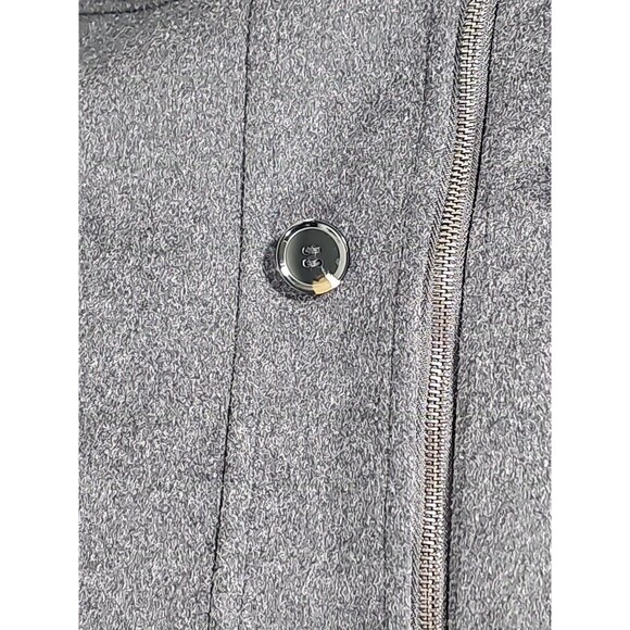 Enzo Tovare PeaCoat Mens Kamran Zippered Peacoat Gray Wool Blend Italy XXL - Picture 5 of 10